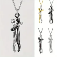 Hugging Necklace Stainless Steel Couple Hugging Necklace Pendant Suitable for Both Male and Female Couples Symbol of Love