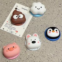 Foldable silicone holder for iPhone, 3D cartoon high stool expression magnetic holder for Magsafe magnetic phone grip holder