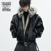 Herren Jacke Harajuku Winter Dicke Warme Mit Kapuze Mantel Casual Lose Fit Baumwolle Oberbekleidung Streetwear Fashion Winddicht Gepolsterte Jacke