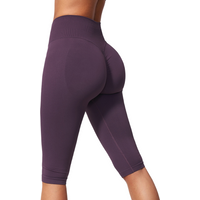 High Waist Capri Pants Seamless Leggings Sport Women Yoga Pants Elastic Capris Gym Workout Leggings Girls Fitness Running Tights