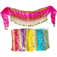 Pièces de monnaie en métal pour enfant, chaîne de taille, écharpe de hanche, danse du ventre indienne, ceinture pour enfants, chaîne de ceinture de taille Dacning