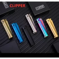 2024 Spain Original Clipper Metal Windbreak Lighter Grinding Wheel Gas Jet Torch Lighter Men's Collection of Exquisite Gifts