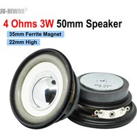 2pcs 4R 3W Loudspeaker 50MM Mini Coke Cans Speaker 36MM External Magnetic Bright Hat White Foam Edge