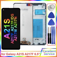 A21S LCD for Samsung Galaxy A21S A217F LCD Display Touch Screen Digitizer Replacement for Samsung A217F LCD Display With Frame