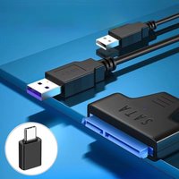 USB3.0 to SATA Adapter, External Hard Drive Converter Cable for 2.5in HDD, SSD, 5Gbps Support UASP, for Laptops, Tablets, etc.