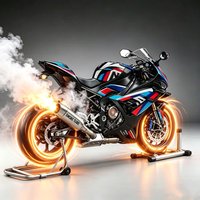 Spray Start Key Start 1:9 M1000RR S1000RR Model Motocykla Wyścigowego z Odlewu Stopowego, Model Motocykla Sportowego na Tor, Dźwięk i Światło, Prezent dla Dzieci