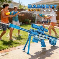 Barrett Sniper Electric Water Gun Toy Rechargeable Water Blaster with Tripod, Scope for Kids Adults Summer Pool Beach Party