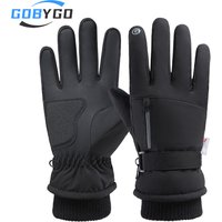 AliExpress gobygo GOBYGO 1Pair Ski Gloves Lengthen The Wrist Windproof Warm Thickened Palm Pads Commuting Cycling Waterproof Touch Screen Unisex