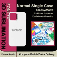 Fonlyu 10pcs Single Cases for 3D Sublimation Machine DIY Protector Single Covers for iPhone 16 15 14 13 12 11 X XS XR X 8 7