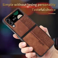 3D Embossing Case for Samsung Galaxy Z Flip 7 6 5 4 3 Flip7 5G Cover Soft Matte Leather Full Camera Protect Shell Fundas Coque