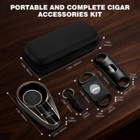 Cigars Tools Cigar Cutter Set Cuter Cigar Home Ashtray Portable Bag Cigars Tray Supplies Accessories 5 Set Exquisite Gift Box
