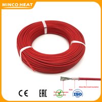 Minco Heat 0.3/0.5/0.75/1/1.5/2/2.5/4mm2 Electrical Wire High Temperature Resistant Glass Fiber Braid Rubber Insulated Cold Wire
