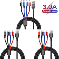 4-In-1 USB Cable Type C Usb Micro For iphone Samsung Huawei Xiaomi Multi Port Multiple Charging Wire