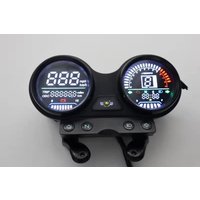 MOTOQUEEN Motorcycle Speedometer Odometer ybr125 LED Digital RPM USB Phone Charge Waterproof Gauge Instrument With Bracket