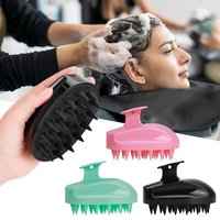 Scalp Massager Brush Non-Slip Finger Grip, Detangling Comb for Wet/Dry Hair, Soft Silicone Scrubber for Dandruff Itch Relief