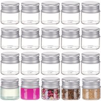 20 Pack 10ml/0.34oz Glass Empty Cosmetic Containers Glass Bottles Sample Vials with Screwed Aluminum Caps for Sample Liquid Arts
