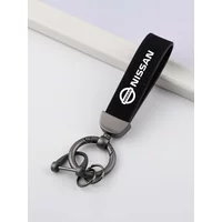 Car Key Chain Rings Luxury Suede Leather Keychain For Nissan X-trail Qashqai Note Juke Sentra Patrol Navara Micra Leaf Almera