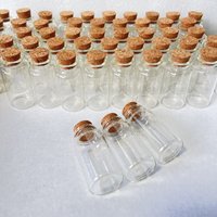 15/36/70 Pcs 30x60mm 25ml Glass Bottles Cork Stopper Tiny Test Tube Jars Mini Containers DIY Wedding Favors Wishing Bottles