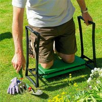 Heavy Duty Garden Kneeler Seat, Thickend Soft Eva Pad, Foldable Garden Stool Pouch, Steel Frame, Gardening Bench