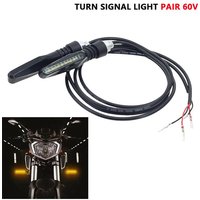 For Motorcycle Running LED Motorcycle Turn Signals Light 60V Tail Flasher Flowing Water Blinker