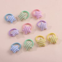 10pcs Children Colorful Fabric Elastic Hair Ties For Girls Cartoon Ponytail Hold Scrunchie Rubber Bands Kids Hair Accessories