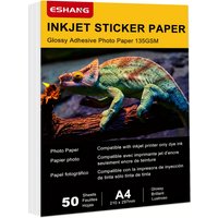 A4 High Glossy Self-adhesive Photo Paper/50 sheets 135gsm size for inkjet printers, peel and stick photos, crafts, scrapbooks