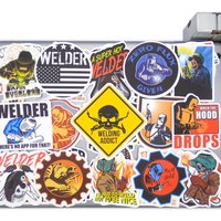AliExpress HOTEMPO 20/30/50Pieces Welding Worker Decals Funny Welder Pattern Retro Stickers for Luggage Motorcycle Bike Phone Laptop Helmet Sticker