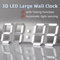3D LED Digital Alarm Clock Luminous Creative Multifunctional USB Electronic Wall Clock Home Decoration Gift