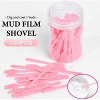 100Pcs/set Mini Cosmetic Spatula Scoop Face Cream Makeup Mask Mixed Spoon Beauty DIY Tools Eye Facial Makeup Applicator Sticks