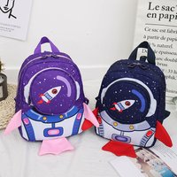 High Quality Anti Lost Backpack for Kids 1-3 Years Space Rocket Leash Cute Astronaut Outdoor