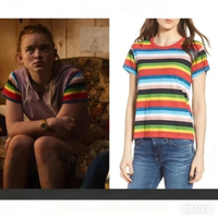 2026 TV Movie Same Style 3D Printed T-shirt Adult/Kids Short Sleeved Tee Max Mayfield Cosplay Costume Rainbow Striped Color Tops