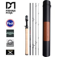 FISHINGFANS L ML Cork Handle FUJI O Alconite GUIDE Spinning casting Fishing Carbon Lure Travel Portable Fishing Rod with tube