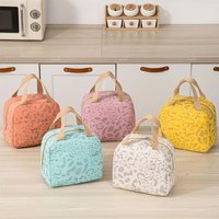 New Stylish Large-Capacity Ink-Wash Pattern Insulated Bag, Suitable for Work, School, Lunchbox Carrying, Outdoor Travel Cooler Bag, Picnic Bag, Lunch Bag, Non-Food Contact Use
