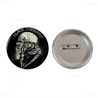 Black Rock Music S-Sabbaths Creative Tinplate Soft Button Pins Animal Icon Brooch Lapel Backpack Badge Accessories Pin