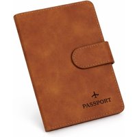 Women Men RFID Vintage Business Passport Covers Holder Multi-Function ID Bank Card PU Leather Wallet Case