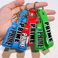 Fashion Prime Drink Bottle 3D Model Keychain for Women Couple Bag Pendent Keyring Car Key Accessories Jewelry Children Toy Gifts