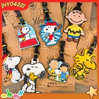 Luggage Tag Cartoon Snoopy Charlie Cute Creative Soft Rubber Travel Suitcase Id Tag For Travelers With Contact Info Card Gifts