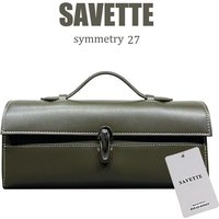 2026 SAVETTE Genuine Leather Tote Women's Simple Handbag Small Square Bag High Quality Savette Symmetry 27 Bag