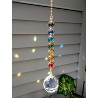1pc Crystal Suncatcher Mobile Meditation Home Decor Rainbow Maker Prism Suncatcher (Rainbow and Fantasy)