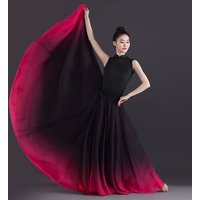 720 Degree Ballet Skirt Classical Dance Women Opening Dance Long Skirts Dancer Practice Gradient Fairy Modern Lace-up Skirt