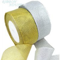 (25 yards/lot) 40mm polyester organza ribbons Christmas packaging ribbon high-grade quality squares ribbon