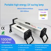 Lampe UV portable haute puissance portable 1000W encre sérigraphiée durcissement sécheur rapide détection fluorescente bande transporteuse UV lampe verte huile 3D impression UV colle