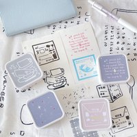 5X5cm Dual-Sided Stamp Photopolymer Cute Stamp for Scrapbook Handmade Calendar Stamps for DIY Overprinting Versatile