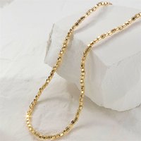 14K Gold Filled Bead Necklace Dainty Bead Choker Handmade Pendants Tarnish Resistant Necklace Bohemian Women Jewelry