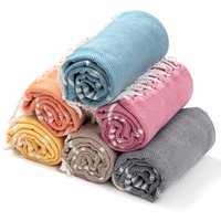 Cotton Turkish Beach Towel 90*180CM Sauna Spa Gym sports Fitness Fringed Bath Towel kitchen Soft Absorbent Quick drying towels
