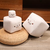 Creative Square Seal Plush Toy Cartoon Seal Stress Relief Doll Funny Animal Cushion Home Decoration