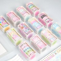 Tape Set 5 Rolls Glitter Korean Style Sticker Set Cute Ballet Decorative Sticker Material