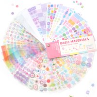 30/60 Pcs Multi material die-cutting Cartoon sticker book Kit Scrapbooking Stickers Decor Journal Supplies Aesthetics Stationery