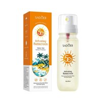 SPF 50 Refreshing Sunscreen Spray, Broad-Spectrum UVA/UVB Protection, Travel Size Sunscreen Spray for Face & Body Sun Cream