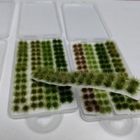 104Pcs/box Miniature Static Grass Tuft Model Multicolor Plant Terrain Lawn For DIY Railway/Military Base/Garden Decor Diorama
